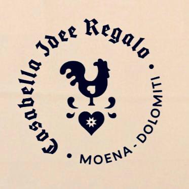 Emblema Casabella: galletto, cuore e stella alpina